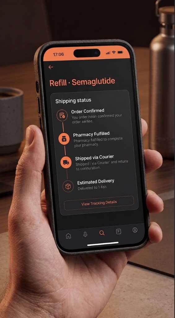 Medication refill screen in Welling app